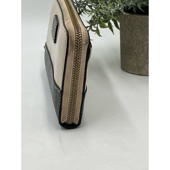 Kate Spade Wellesley Neda Black & Cream Zipper Leather Wallet - Picture 7 of 16